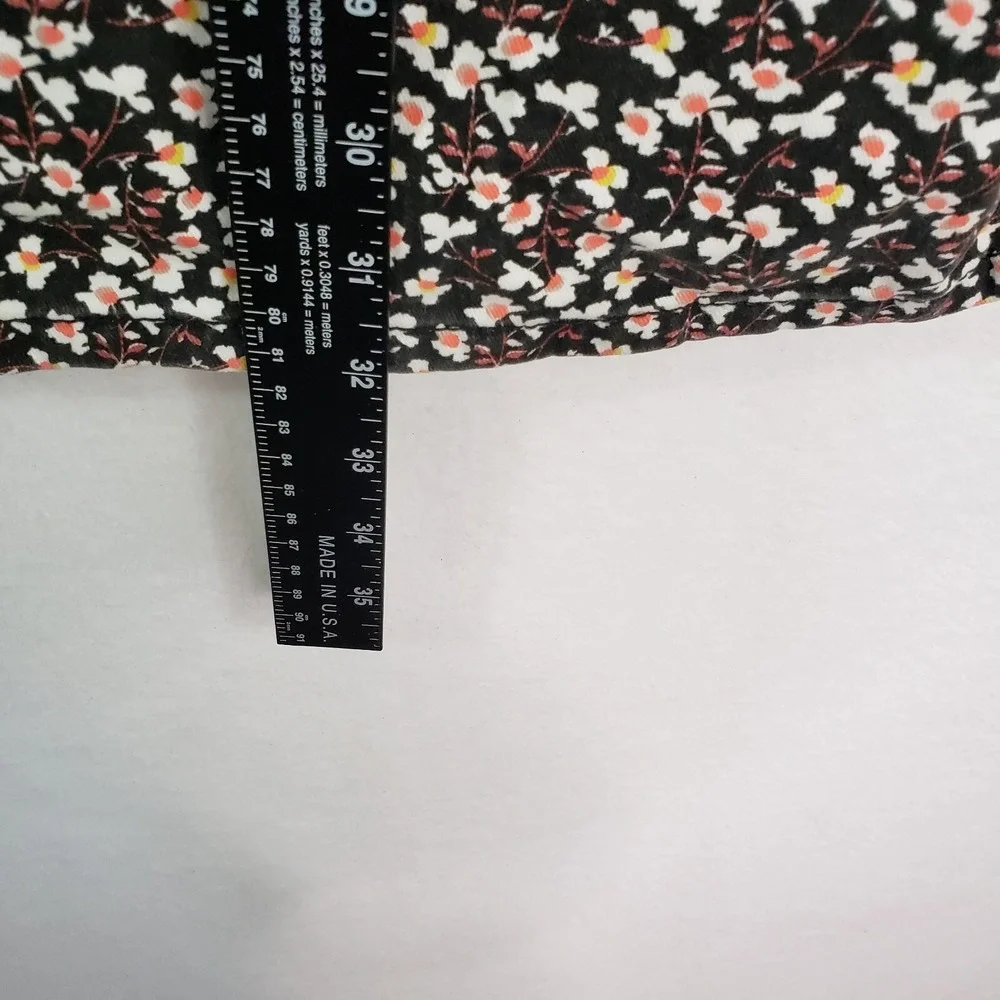 Xhilaration Floral Overalls Dress Juniors S Mini Black Pockets Retro Y2K Vintage